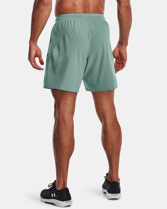 Men's UA ArmourPrint Woven Shorts in Green image number 1